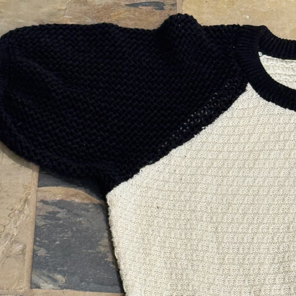 Anthropologie daily Practice sweater Dress‎ Knit Colorblock Midi Size L - Picture 6 of 8